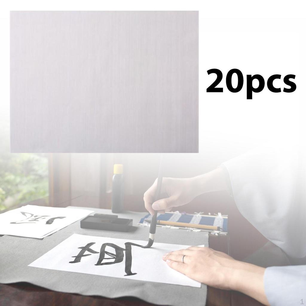20 Pieces Water Writing Cloth Reusable Calligraphy Drawing Paper Non Woven Portable Mat