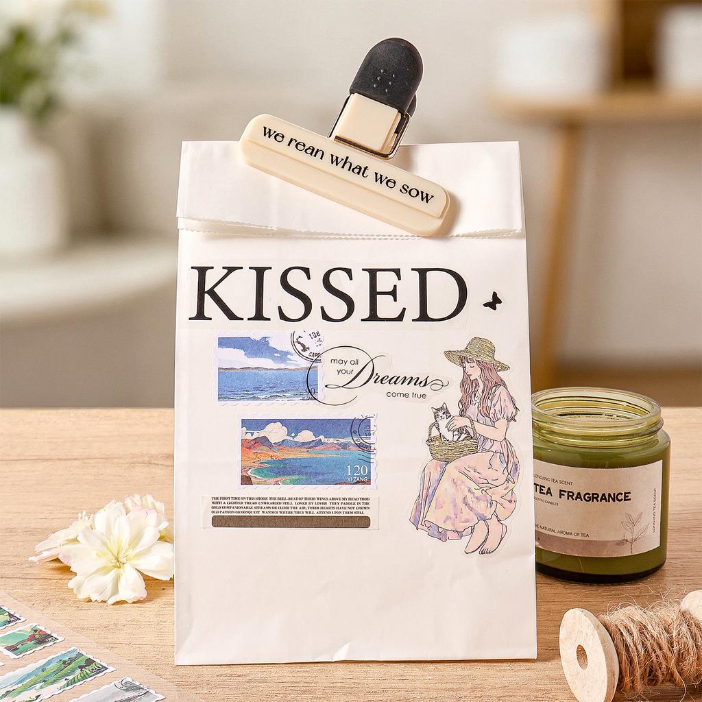 2sheets Ins City Scenery Adhesive Stamp Stickers DIY Handmade Scrapbook Message Envelope Decoration Aesthetic Stickers