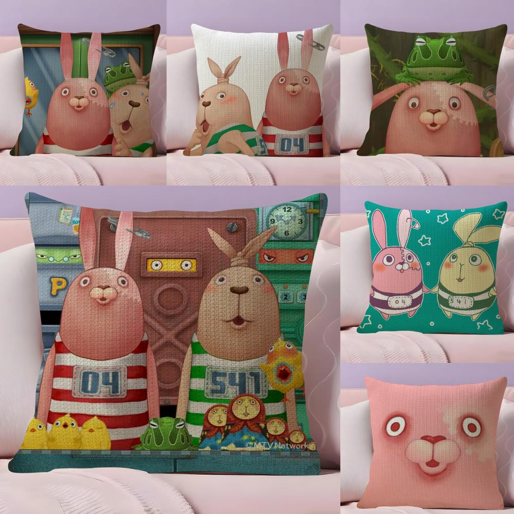 Anime UUsavich Cartoon Cushion Cover Natural Linen Pillow Case DoubleSided Print Decorative Sofa Pillowcase Home Decor Gift