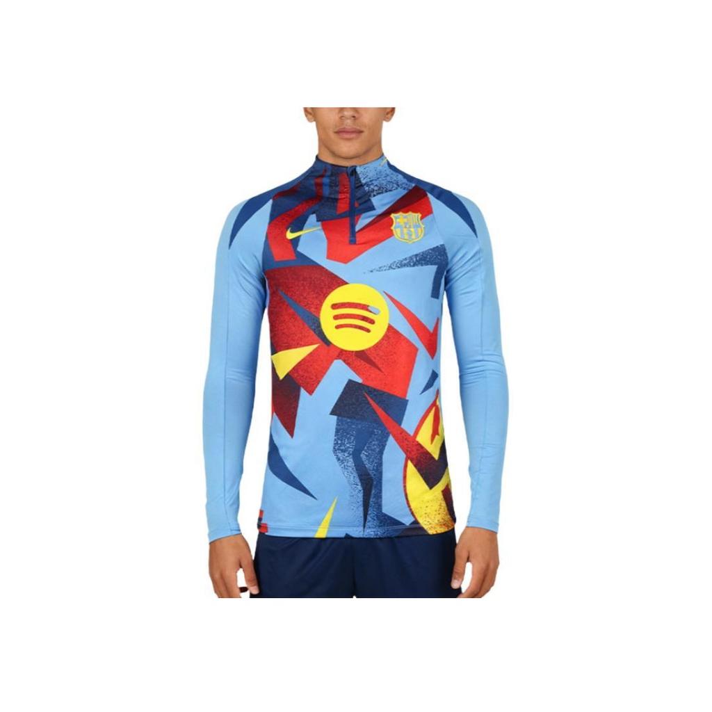Nike Camiseta de Fútbol de Manga Larga con Cuello Alto de Calentamiento Dri-Fit Barcelona para Hombre tops HF9163-413
