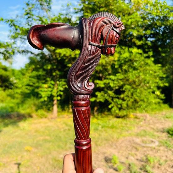 91.44 Cm Walking Cane Grandfather Stick Horse Head Walking Cane For Adult Wooden Walking Stick Christmas Gift