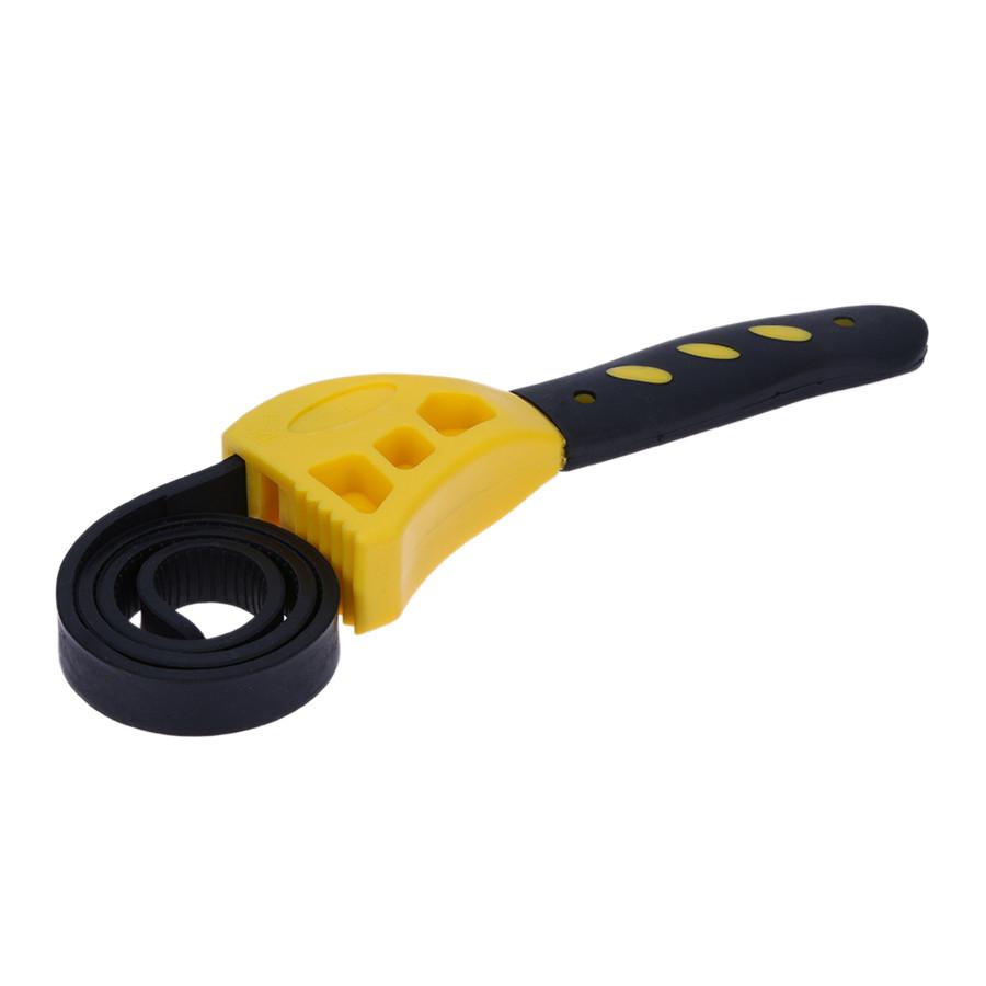 2x Adjustable Strap Wrench Set Hand Tool for Oil Filter for Auto Car Truck Boat