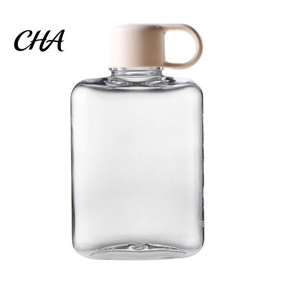 Gym Workout Water Bottle Portable Tritan Flat Bottle, Lightweight Slim Design, Large Hydration Container Capacity Leakproof Kettle, for Outdoor Hiking
