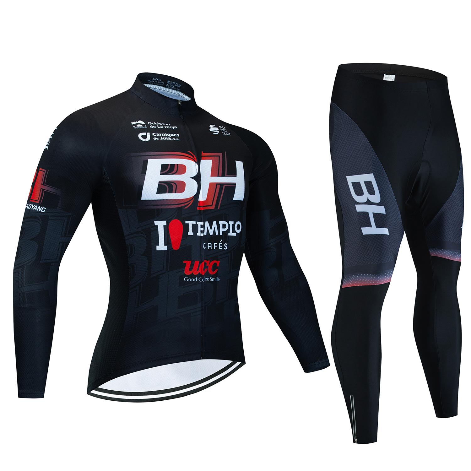 

Team Autumn Cycling Jersey Set Bicycle Sportwear MTB Maillot Ropa Ciclismo Road Bike Uniform Long Sleeve Bicicleta Clothing S