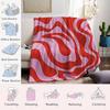 Red Water Splash Flannel Blanket Warm Soft Halloween Christmas Couch Warm Cozy Decorative Decor Gift for All Season