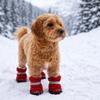 4 pcs/set Warm Dog Cotton Shoes Anti-Scratch Winter Dog Boots Puppy Booties Puppy Footwear  Walking
