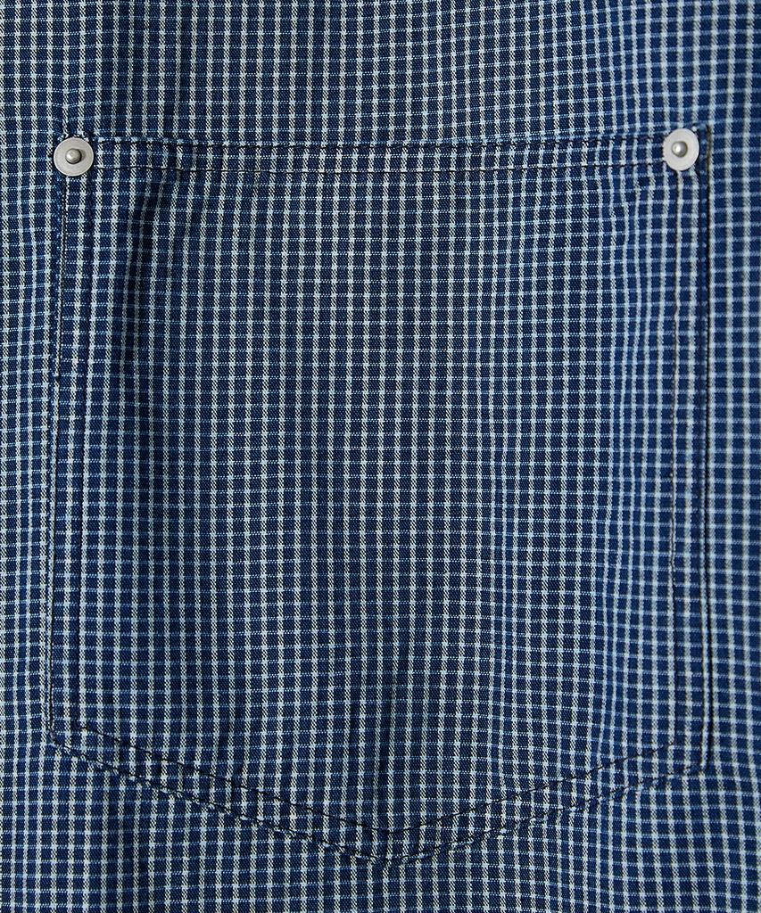 Horlisun Liverty Denim Check Jacket Navy