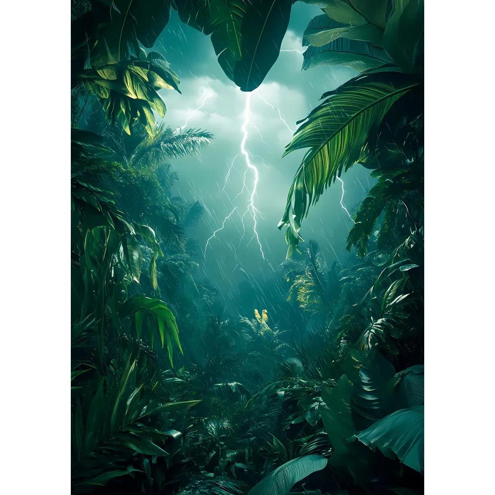 Naturkatastrophe Apokalyptischer Sturm Poster Blitze über dem Ozean Drucke Leinwandbild Wandkunst Bilder Heim Wohnzimmer Dekor