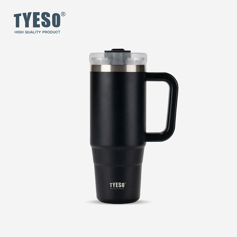 Tyeso Giant Large Capacity Insulated Cup Stainless Steel Car Ice Cup with Straw Cold-Keeping Coffee Cup