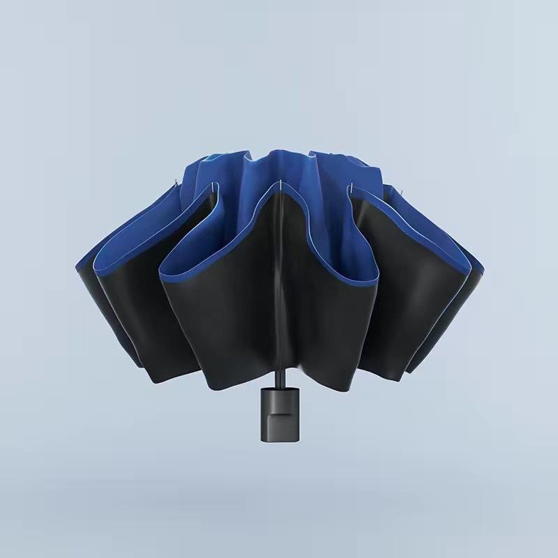 Dual-Use Extra Large Folding Umbrella - 12 Ribs for Sun and Rain Protection