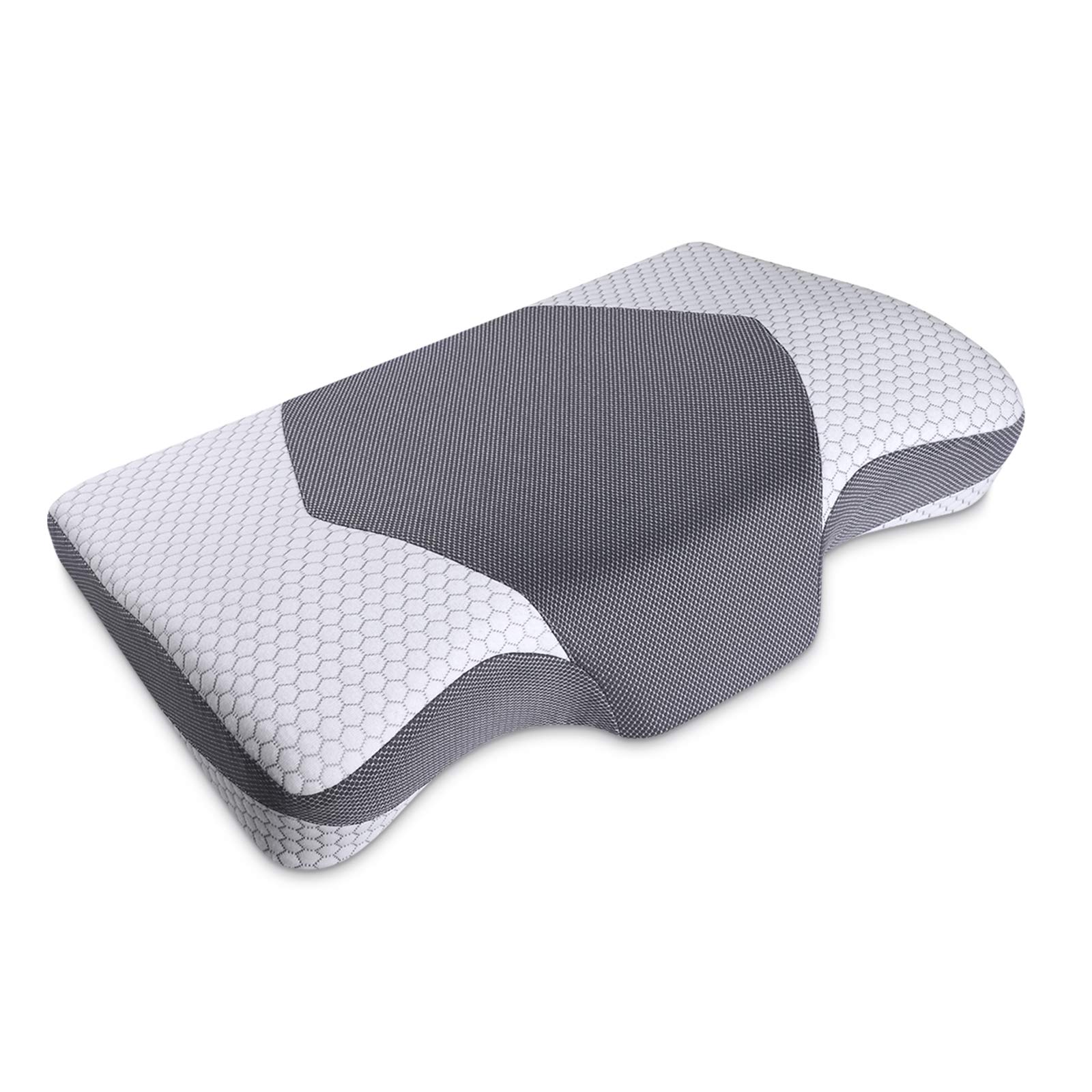 

This memory foam pillow gently supports your head, neck, and shoulders, perfect for back and side sleeping. It stabilizes your neck and shoulders,