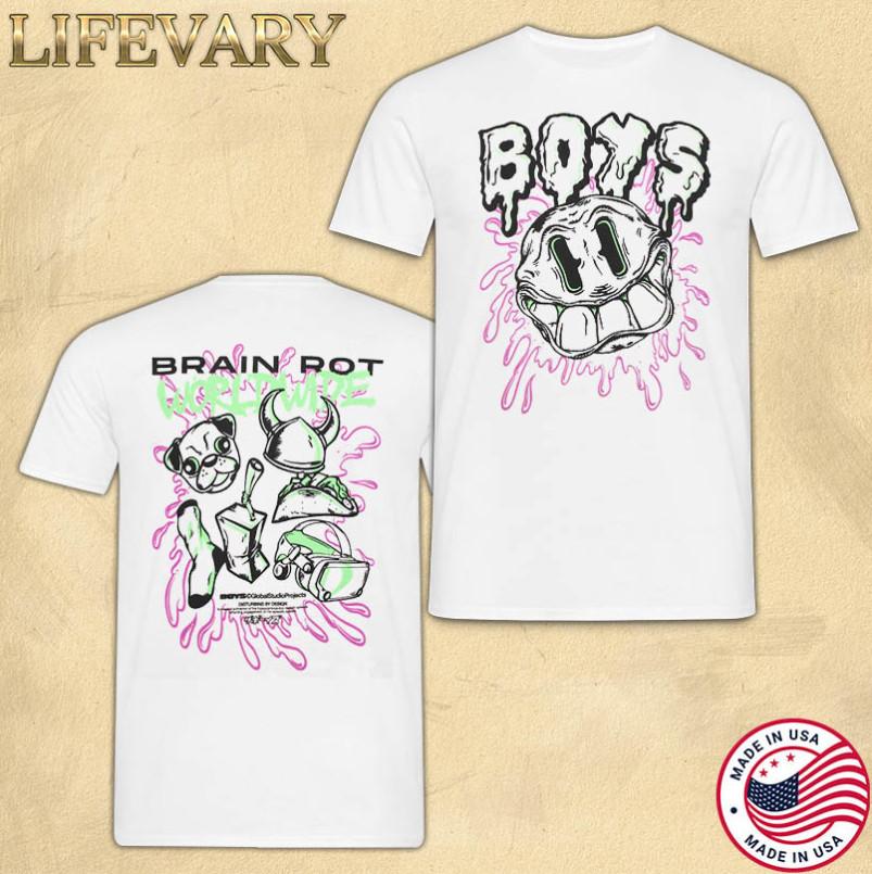 The Boys Monster Smiley Icons Brain Rot Graphic TShirt M