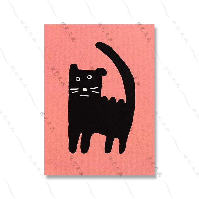 Cartone Animato Astratto Faccia Senza Sorrisi Immagini Decorazione Casa Nordico Ragazze Pittura su Tela Arte da Parete Poster Colorati Stampa per Soggiorno