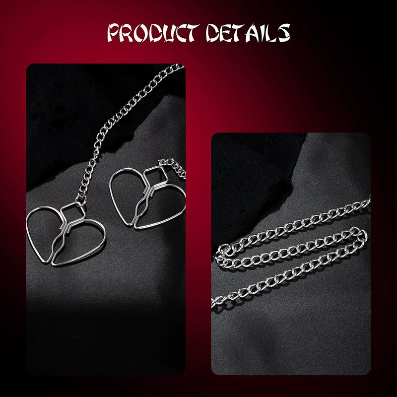 Heart Nipple Clamps Sex Adjustable Body Clips Non-piercing Jewelry For Women And Couples