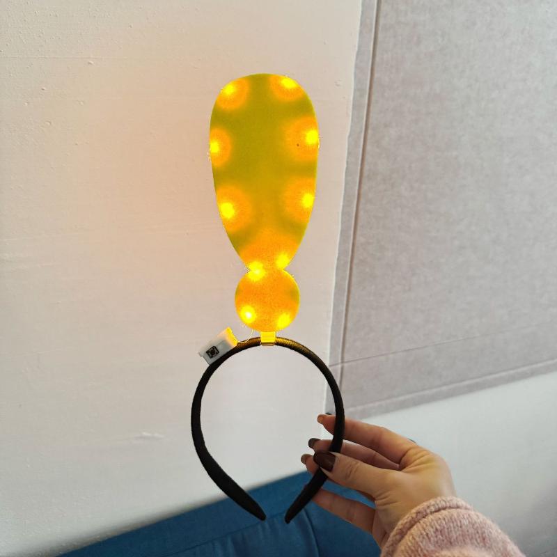 Jedinečná čelenka se šipkovým světlem Zábavná čelenka s otazníkem Vánoční drobnosti Dívčí pokrývka hlavy Sváteční obruč do vlasů Kostýmová ozdoba hlavy