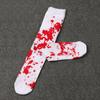 Halloween Bloody Stockings Thigh High Stocking Knee Highs Socks for Halloween Cosplay Party Printed Long Tube Socks