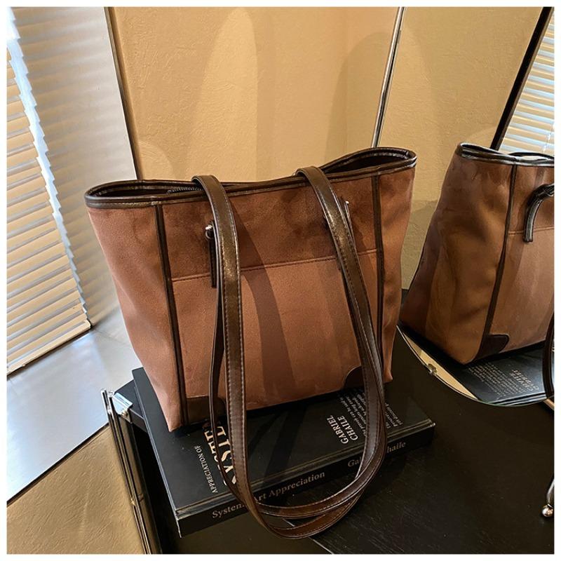 

Зимняя ретро сумка через плечо большой вместимости женская сумка новая сумка-тоут для поездок на работу повседневный рюкзак коричневый