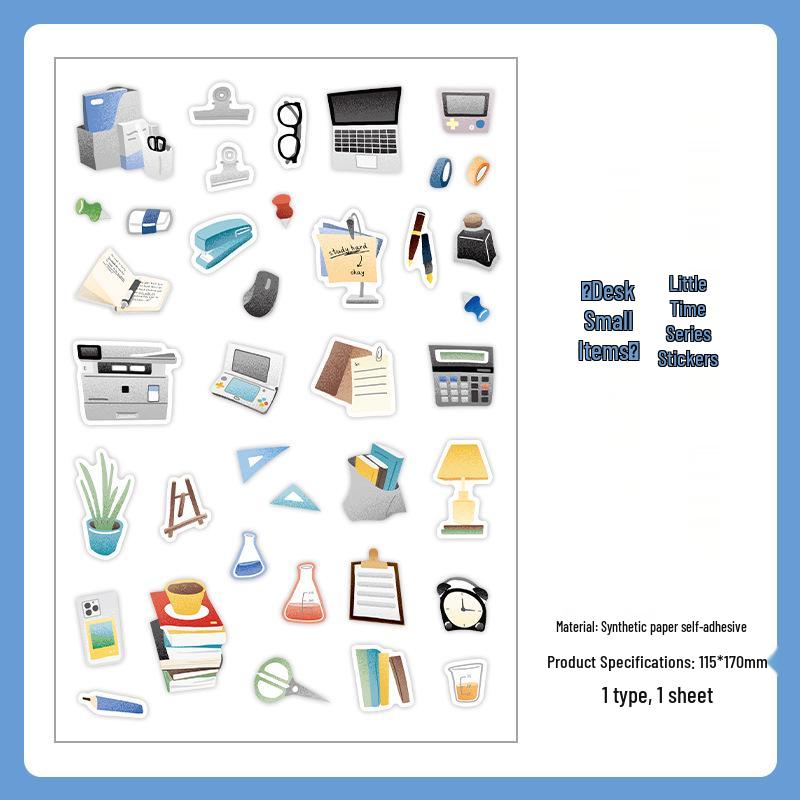 Xiaochenguang Series Synthetic Paper Stickers for Journal Decoration - 4 Styles