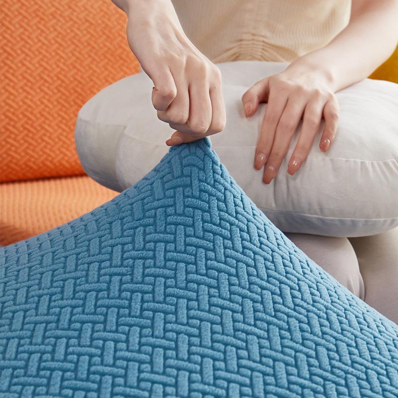Jacquard Sofa Cover Stretch Fabric Sofa Seat Cushion Cover For Living Room Removable Spandex Seat Case Chaise Lounge Home Pets
