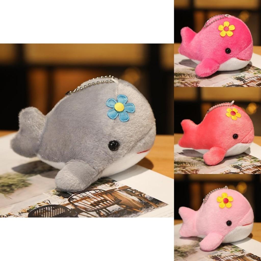 Cute Ocean Animal Plush Dolphin Keychain Adorable Whale Stuffed Toy Soft Short Plush