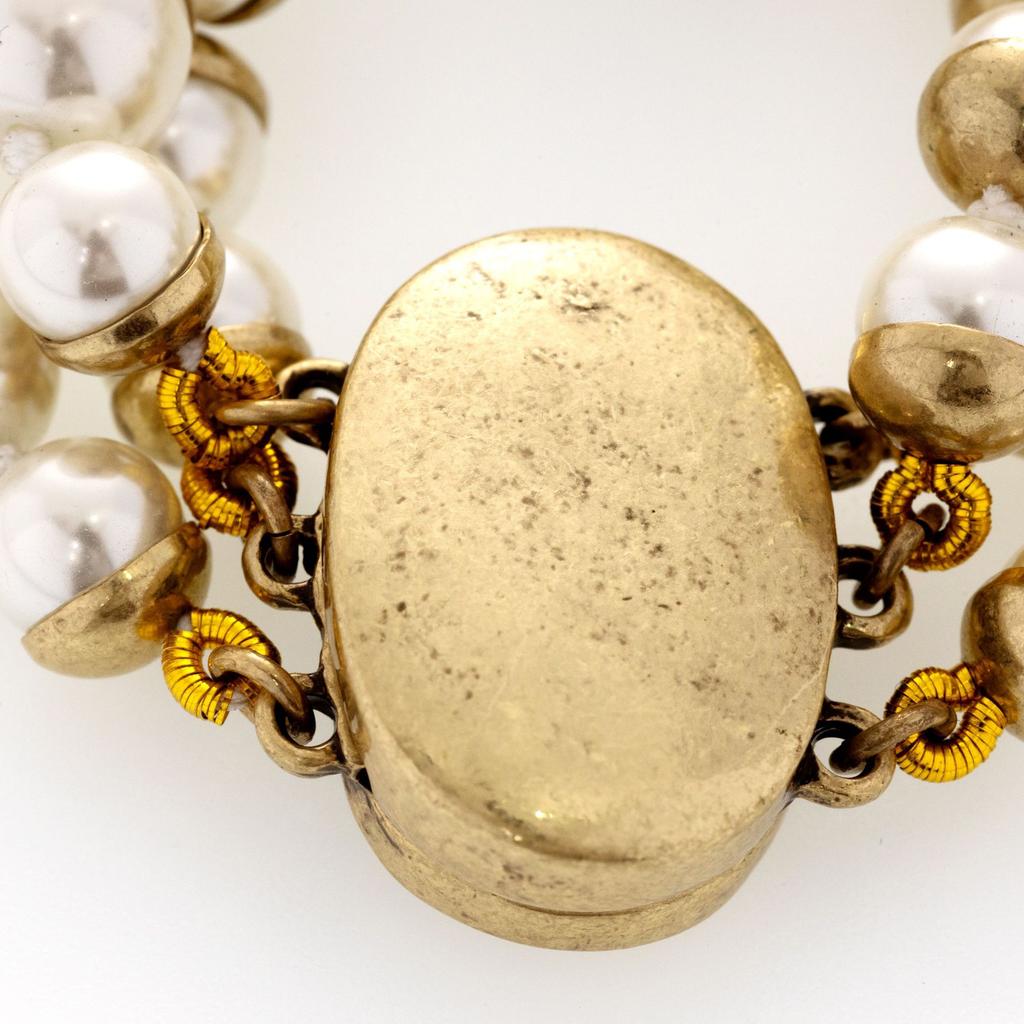 French Vintage Three-Layer Pearl Necklace Female Medra Beaded Stacked Collarbone Chain Dopamine Premium Sense Bracelet Tide