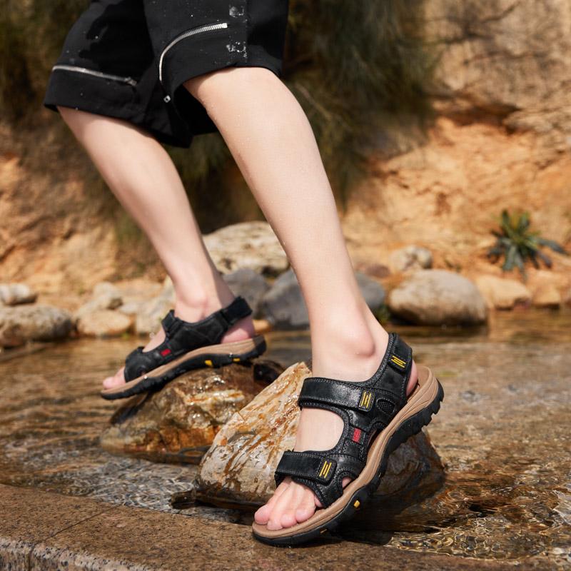 Fashion Outdoor Sandals Mens Dress Shoes Retro Male Leather Business Male Baroque Shoes Casual Mens Oxford Work Footwear