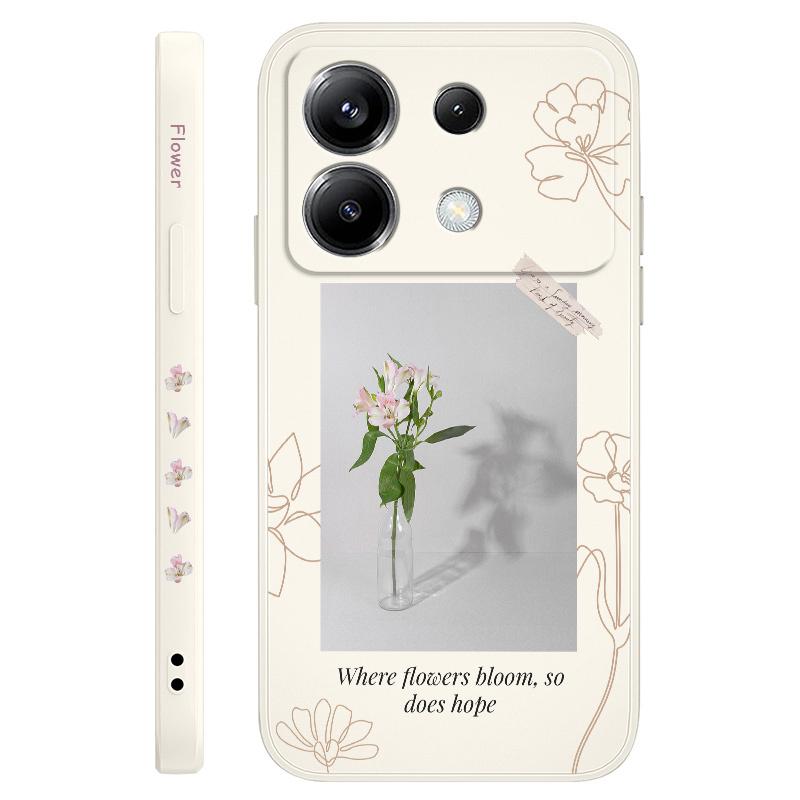 Aquarius Flower Phone Case For Xiaomi Poco F7 X7 X6 F6 M6 M5 M5S F5 X5 F4 X4 M4 F3 M3 X3 Pro 4G 5G GT Silicone Cover