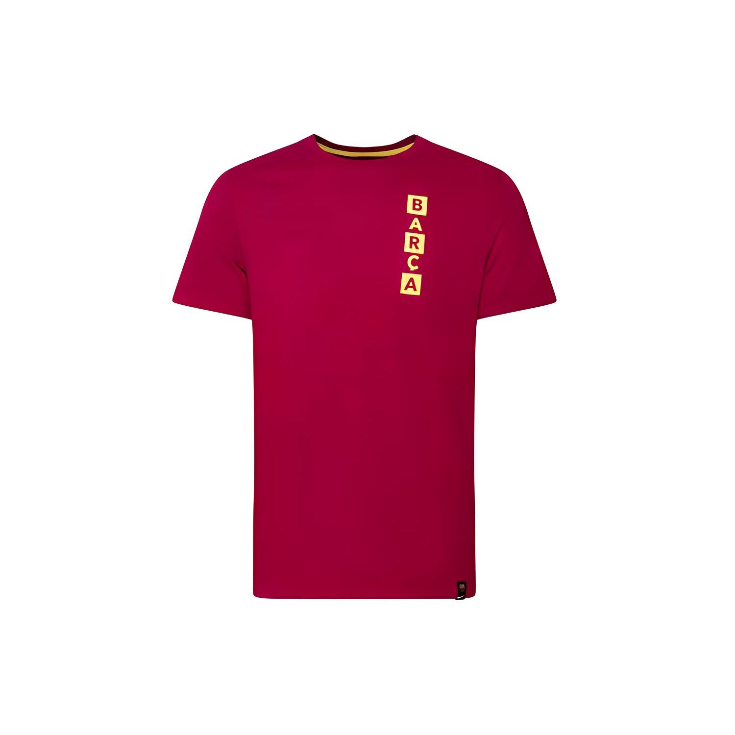 

Мужская хлопковая футболка с круглым вырезом Nike FC Barcelona Elemental с буквенным принтом, благородный красный AQ7515-620 M