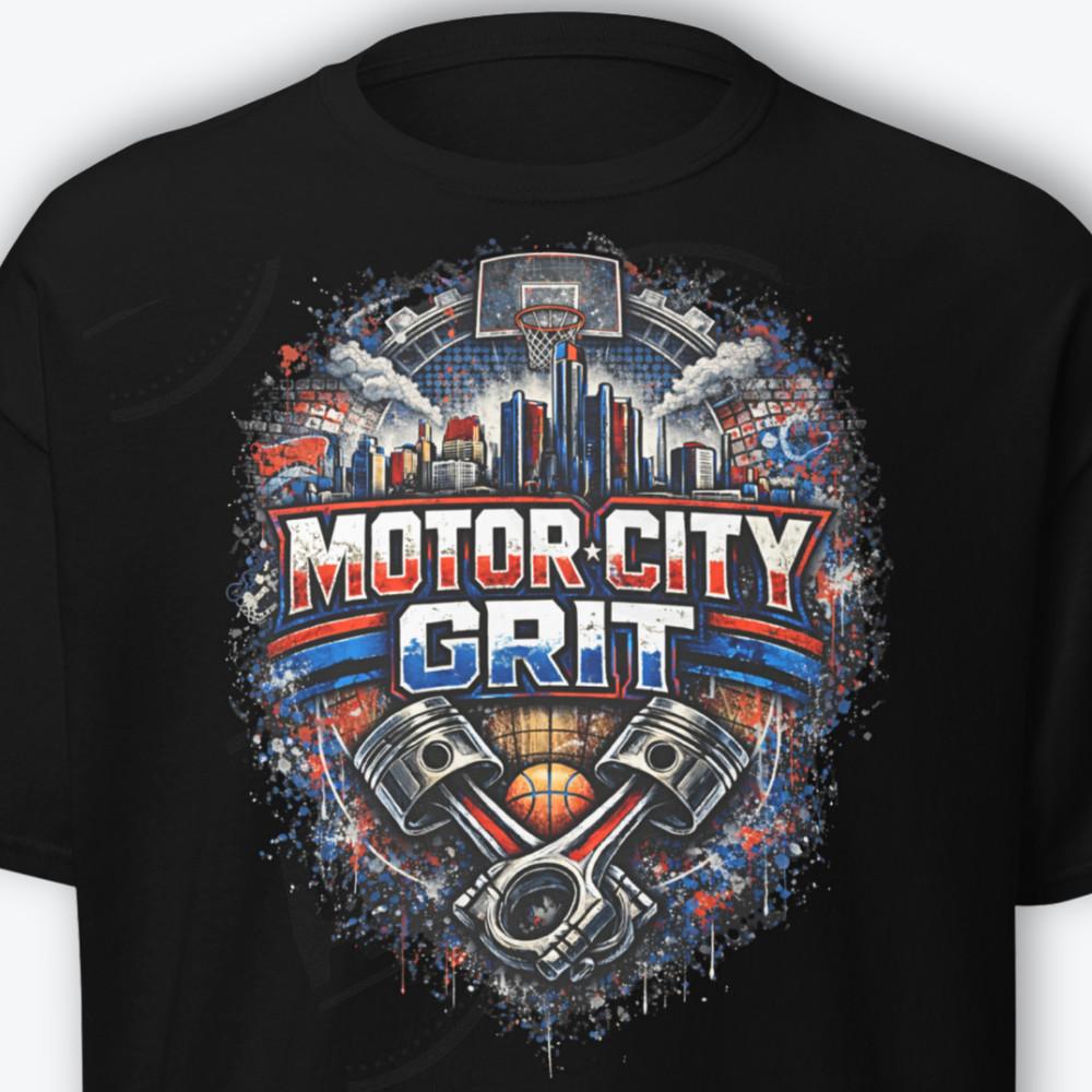 Motor City Grit Shirt Detroit Basketball Pistons Fan Tee Detroit Grit Shirt Unisex T-Shirt XL