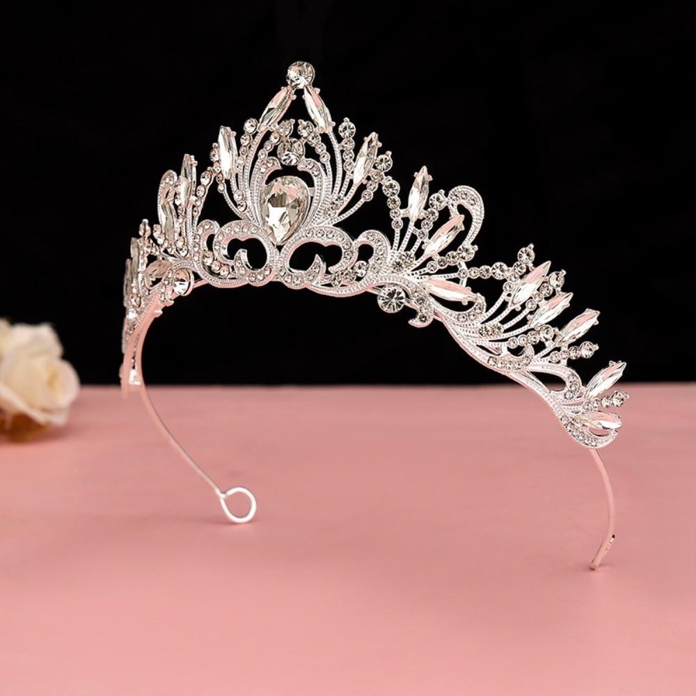 Antique Bronze Queen Tiara Crown Vintage Princess Rhinestone Tiara Ancient Greece Tiara  Party