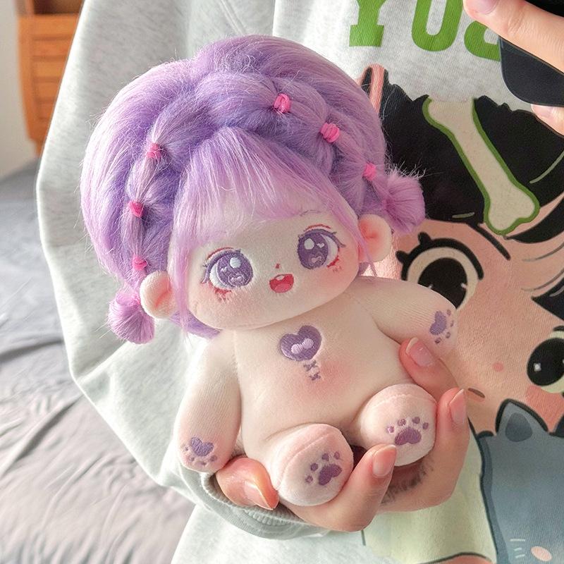 Kawaii IDol Doll 20cm Anime Plush Star Dolls Stuffed Customization Figure Toys Cotton Baby Plushies Toys Kids Collection Gifts