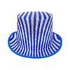 Magician Style Striped Lincoln Hat In With Metallic Finish For Costume Party Stage Performances Fashion Accessory
