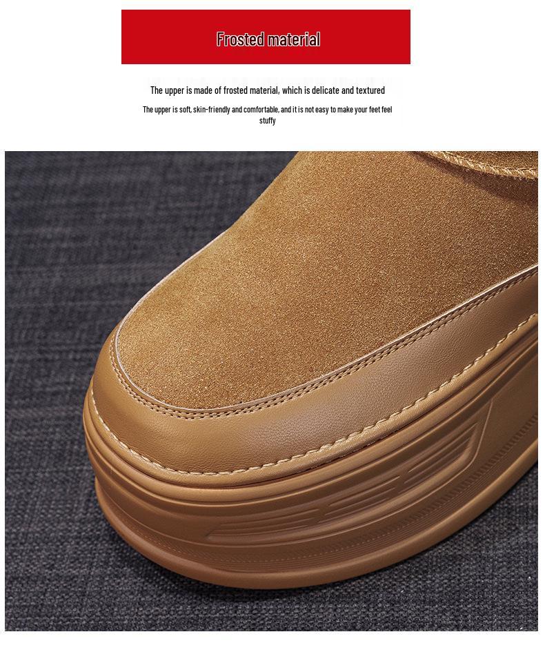 Petite Women's 2025 Thick-Soled Snow Boots, Height-Boosting, Velvet-Lined, Cold-Proof, Casual Warm Short Boots.