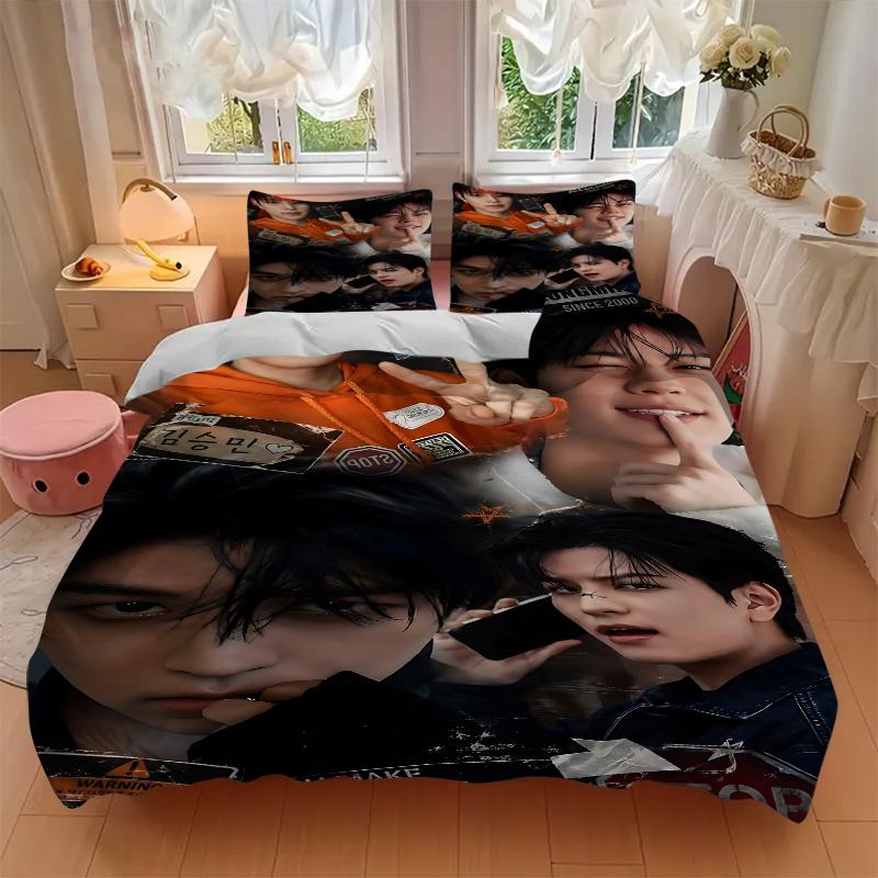 3Pcs Kpop Idol Collage Bedding Sets For All Sizes New 3D Printed Bed Cover Comforter Duvet Cover Pillowcase Bedroom Decoration