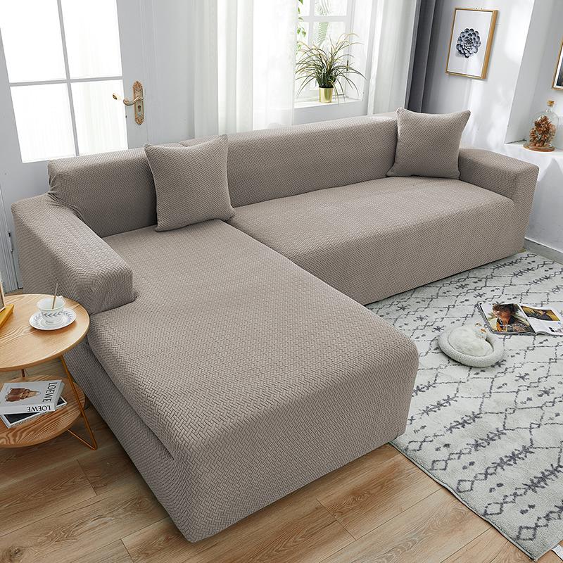 Pokrowiec na sofę Jacquard Thick Elastic Slipcovers do salonu Stretch Sofa Corner Couch Cover 1/2/3/4/5 Seater L Shaped