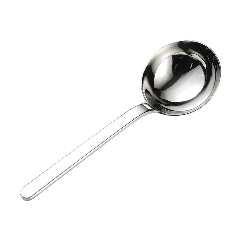 304 Stainless Steel Rice Spoon Heavy Korean Large Round Head Spoon Internet Celebrity Big Head Porridge Spoon Hotel Tableware