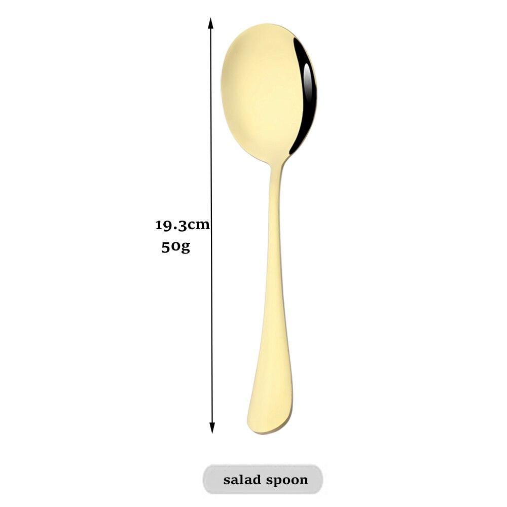1Pcs Colorful Dinnerware Stainless Steel Salad Spoon Dessert Spoon Kitchen Tableware Ice Cream Tea Coffee Spoon Kitchen Gadgets