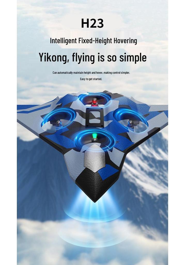 Remote Control Shockproof Stunt Fighter Drone Quadcopter Foam Jet Toy