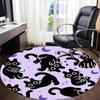 1pc Cat Moon Office Round Area Rug,  Mat Suitable For Office, Under Office Chairs Bedroom Living Room Home Decor, Room Deco