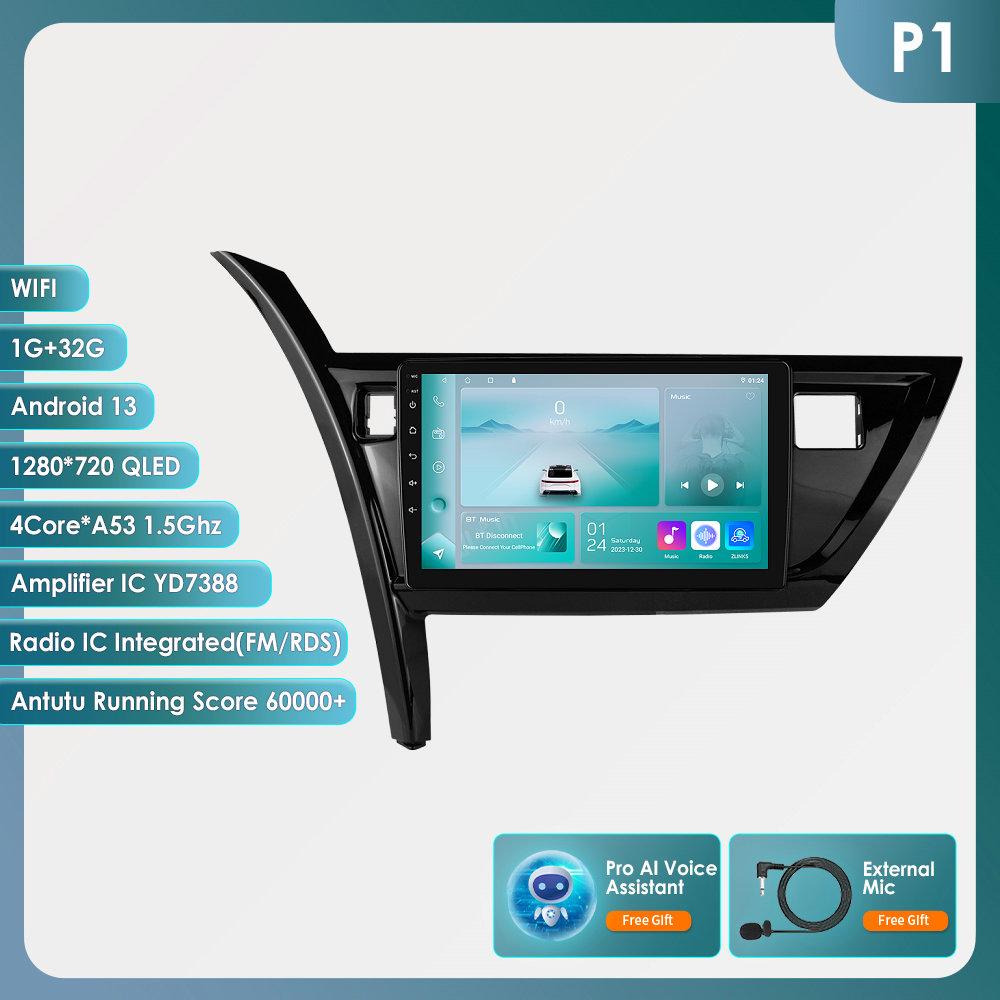 OSSURET Carplay 4G 10,1palcový autorádio s inteligentním systémem Android pro Toyota Corolla Auris 2013 - 2016 GPS stereo inteligentní obrazovka Bluetooth RDS