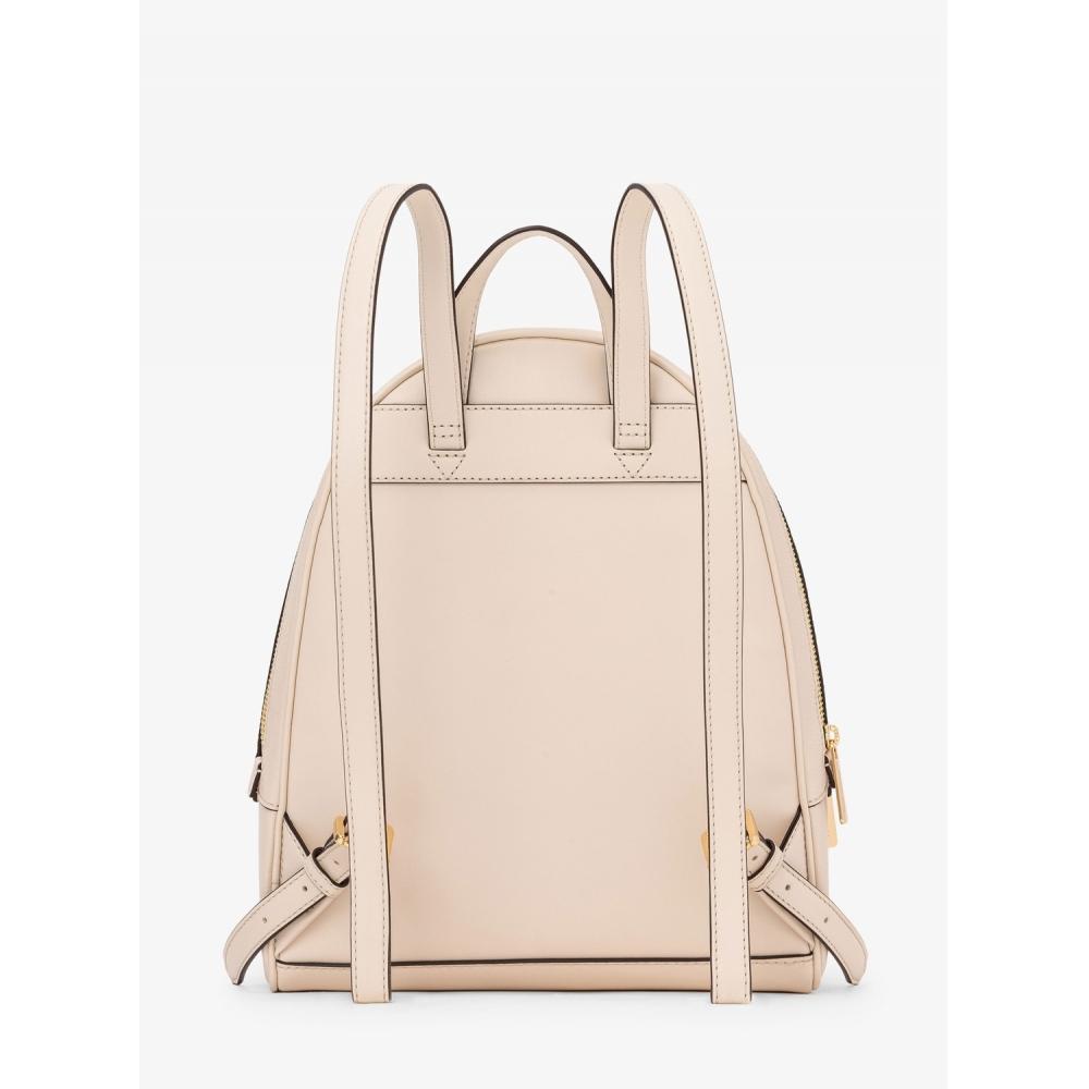 Michael Kors Rhea Zip Pebble Leather Backpack Medium 35s5grab2l2171 Light Cream