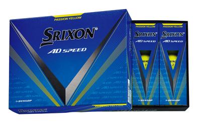 Bolas de golfe Dunlop SRIXON AD SPEED3 2024 Modelo 1 dúzia Passion Yellow (12 peças)