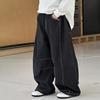 2025 Autumn Boys' American Trend Raw Denim Slimming Jeans - Loose, Straight Leg Pants