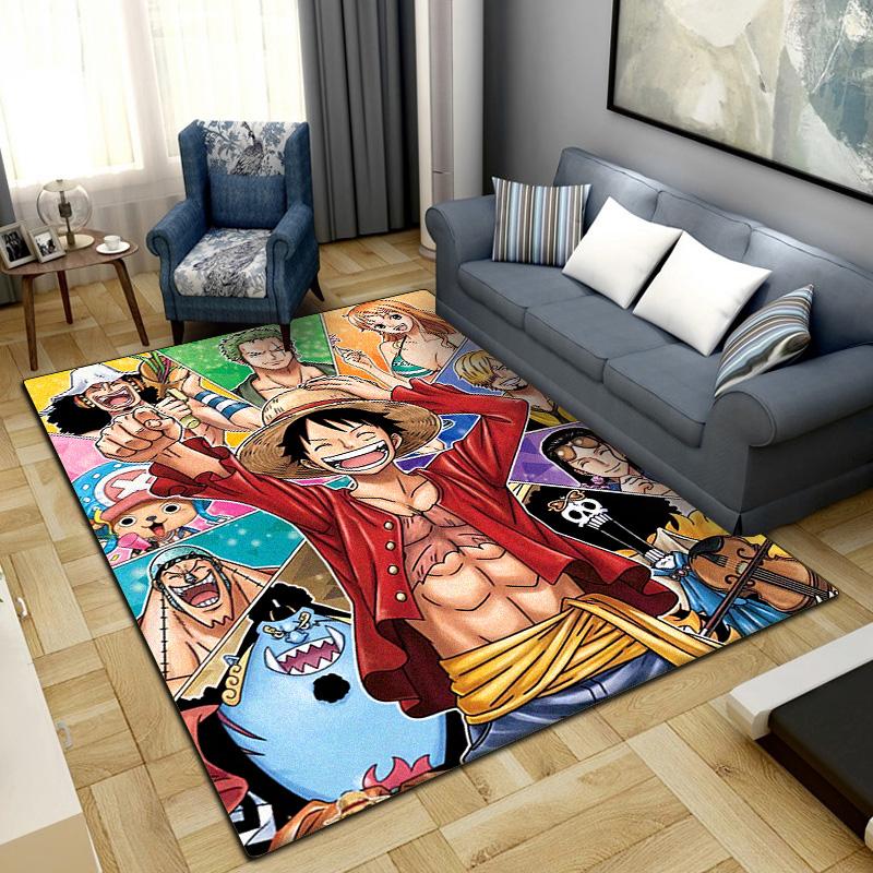 Anime Pirate Adventure Print Carpet Large Area Rug Non Slip Washable Floor Mat Bedroom Home Decor LXR145