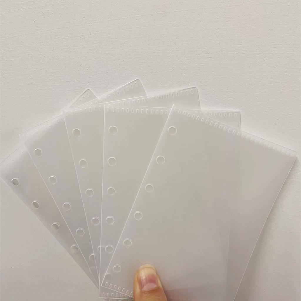 5 Stück A7 Rosa Schwarze Mappen-Taschen Mappen für Notizbuch Trennblätter Wasserdichte PVC-Blätter Dokumentenablage-Tasche