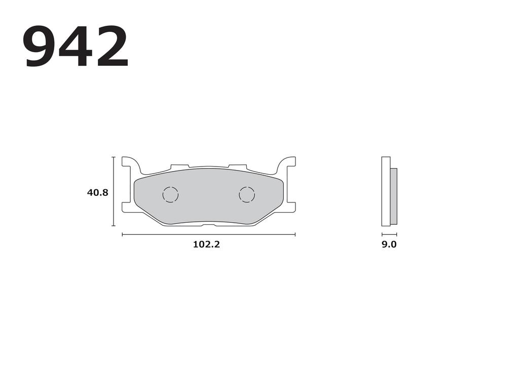 RK Takasago Chain Sintered Mega Alloy X Brake Pads for 942MAX SR400/Drag Star/Bolt, etc.