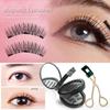 Hot Selling Magnetic Eyelashes 5 Magnets Three Layers with Clip Gift Box Magnet False Eyelashes Set