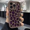 INS Leopard Print Matte Silicone Soft CoverPhone Case For iPhone 11 Case iPhone 16 13 15 14 12 Pro Max XR 16e XS X 7 8 Plus SE
