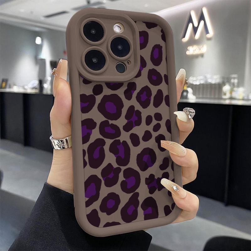 INS Leopard Print Matte Silicone Soft CoverPhone Case For iPhone 11 Case iPhone 16 13 15 14 12 Pro Max XR 16e XS X 7 8 Plus SE