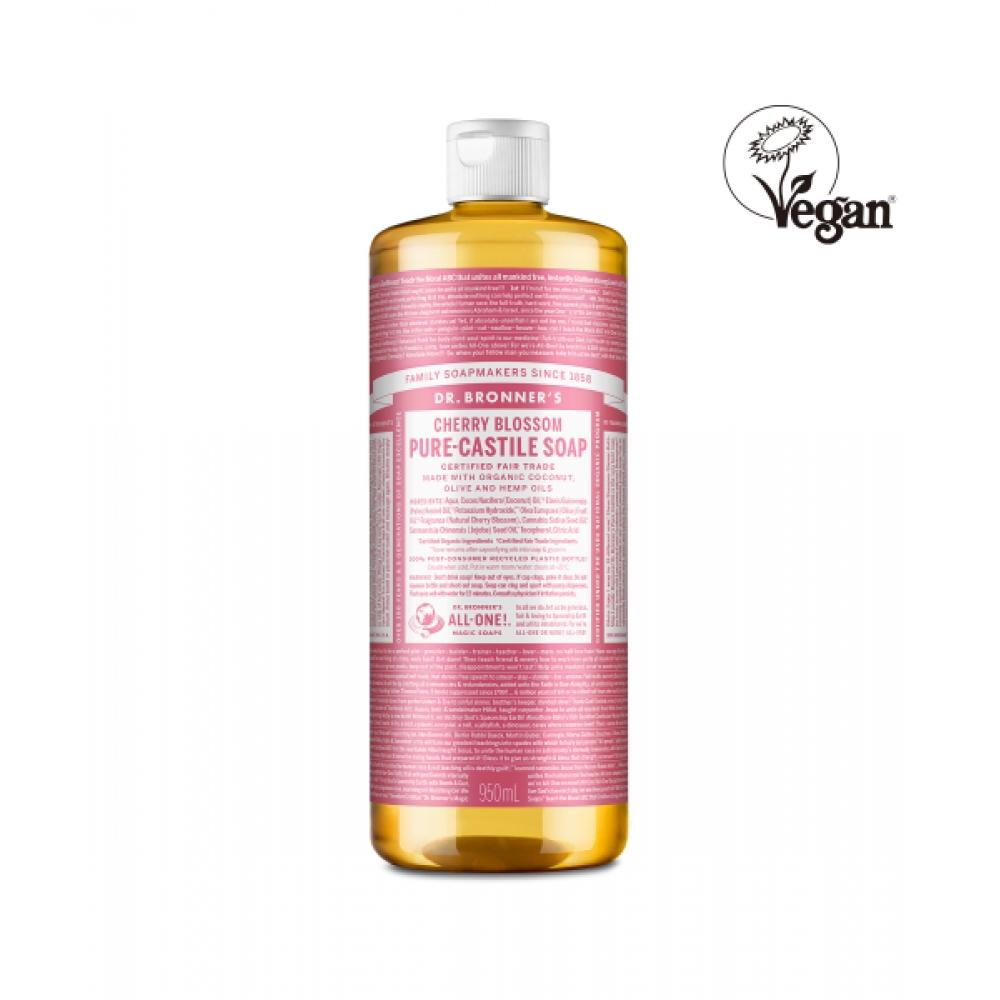Dr.bronner S [Средство для умывания лица и тела] Мыло Кастильское Чистое Цветок Вишни 950 мл CHERRY BLOSSOM 950 ml